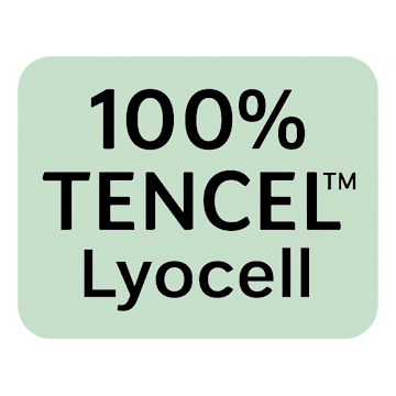 Made from breathable TENCEL™ fibers 100% TENCEL Lyocell badge