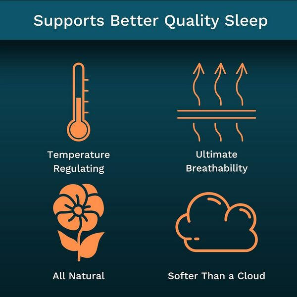 Supports Better Quality Sleep – DreamCool™ Sheet Features DreamCool sheet benefits: temperature regulating, breathable, all natural, softer than a cloud